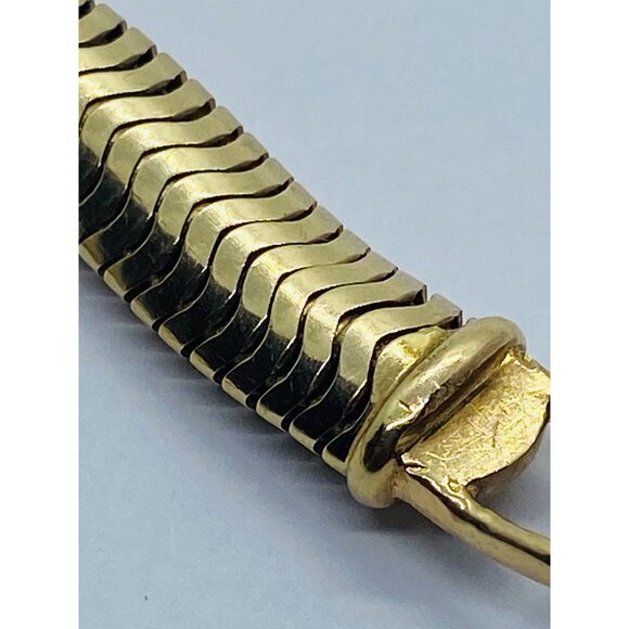 VINTAGE TIFFANY & CO 14k GOLD BRACELET SNAKE FLEX 9.5MM WIDE 6 5/8” Long - Picture 12 of 13